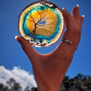 Tree Of Life Suncatcher Agaat Azul