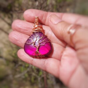 Tree Of Life Pink Flash Labradoriet