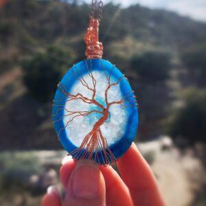 Tree Of Life blauwe Agaat SunCatcher