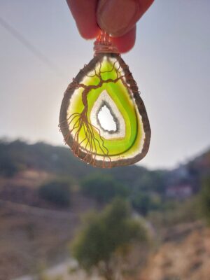 Green Agate with Tree of Life