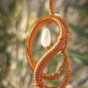 Koperen hanger met Opaliet