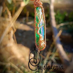 Titanium Aura Quartz met Tree Of Life