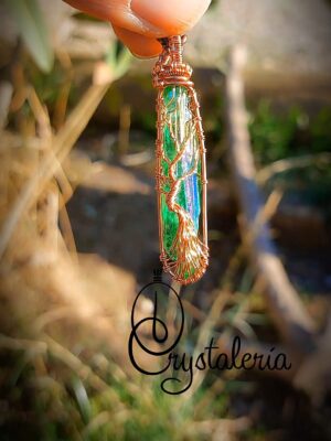 Titanium Aura Quartz met Tree Of Life