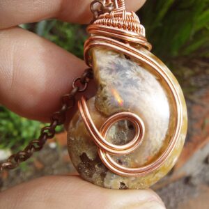 Ammoniet met koperdraad