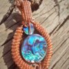 abalone hanger met koperen coils