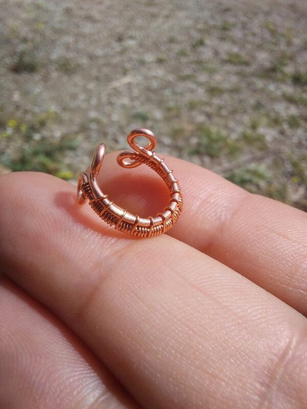 copper ear cuff, no piercing needed