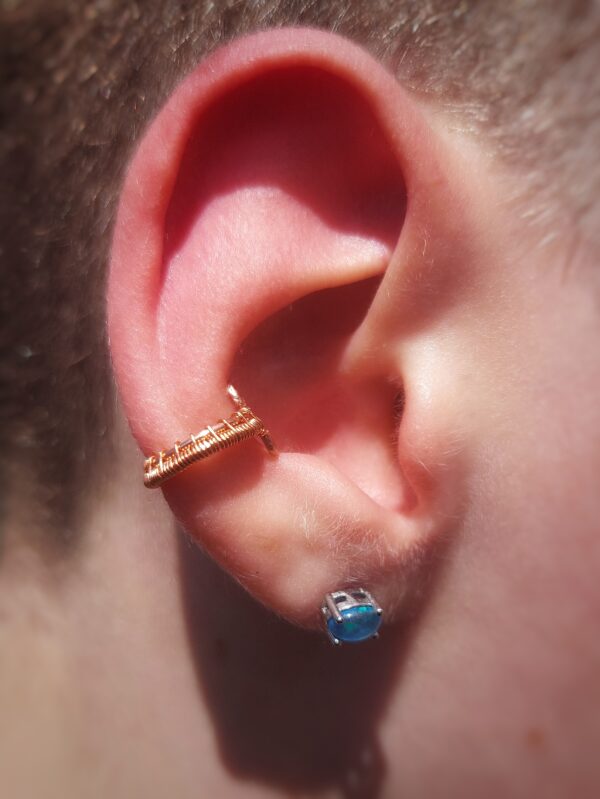 copper ear cuff, no piercing needed