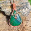 hanger koper draad malachiet tree of life