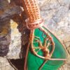 hanger koper draad malachiet tree of life