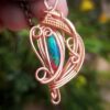 hanger zwarte opal koper draad