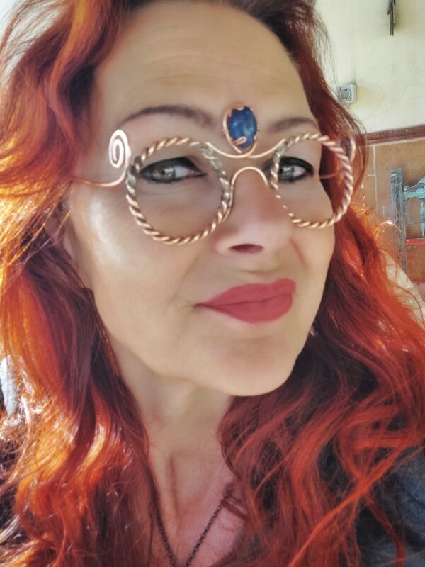 copper glasses with lapis lazuli