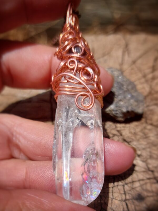 hanger met bergkristal en angel aura