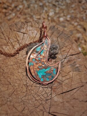 koperen hanger met patina 3