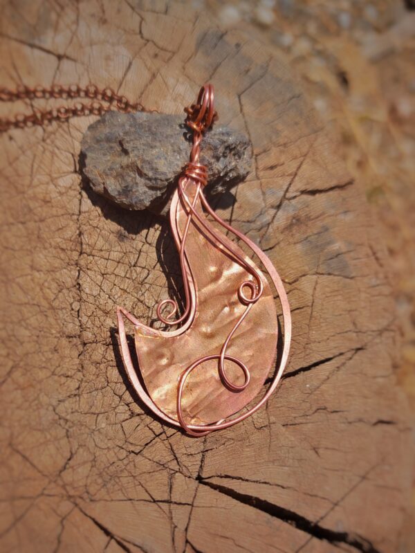 koperen hanger met patina 5