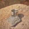 Vintage-Ring Messing Silbergrüner Jaspis