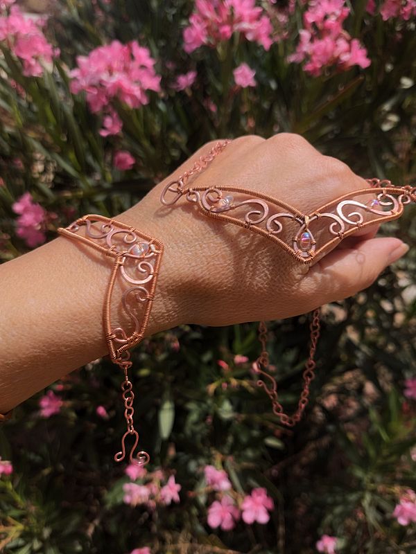 koperen armband hanger set angel aura 1