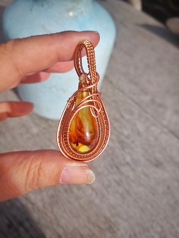 hanger koperdraad amber 2