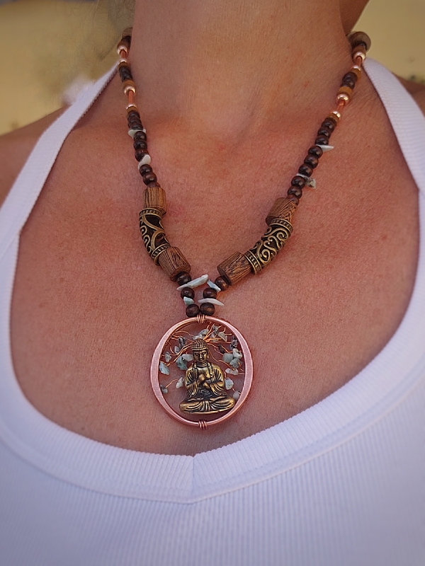 koperen hanger buddha 3