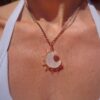 Copper Sun Moon Pendant 2