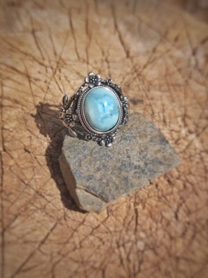 zilveren ring met larimar 2