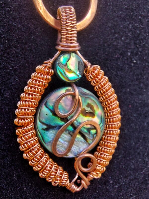 koperen ketting met abalone 2