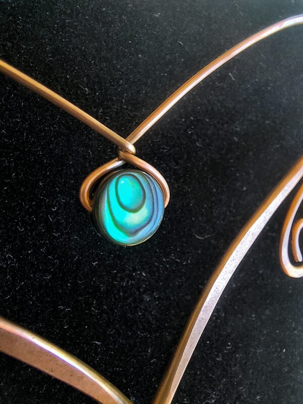 koperen ketting met abalone 3