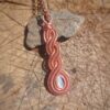 koperen wire wrap art hanger met parel 1
