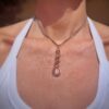 koperen wire wrap art hanger met parel 3