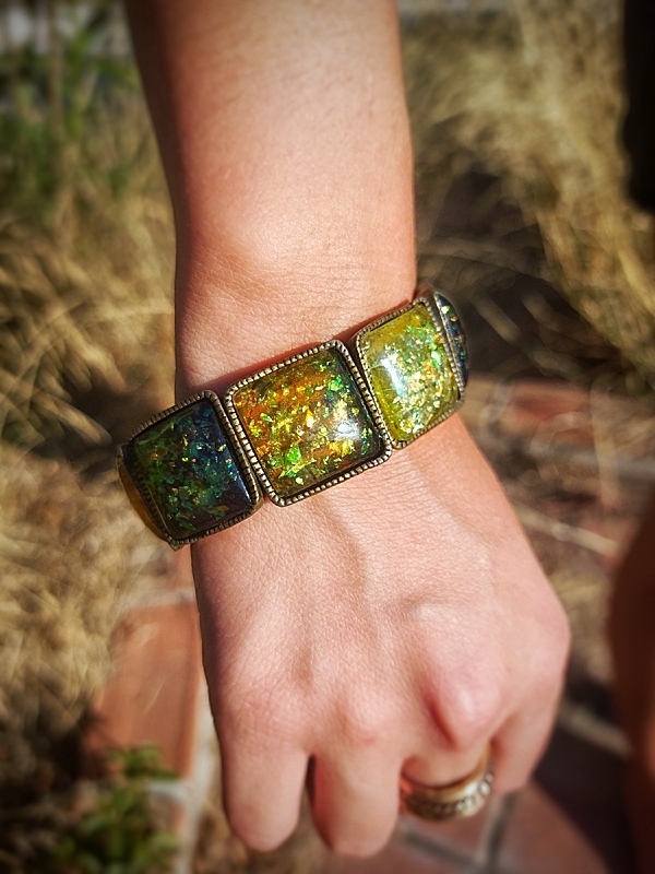 vintage imitatie opaal armband 5