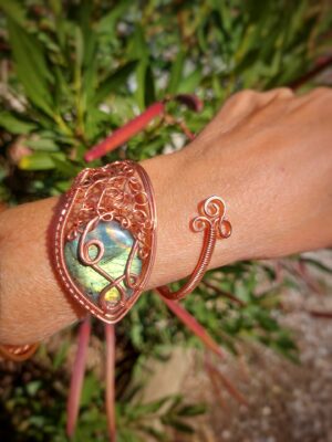 koperen armband labradoriet 1