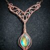 koperen ketting met labradoriet 1