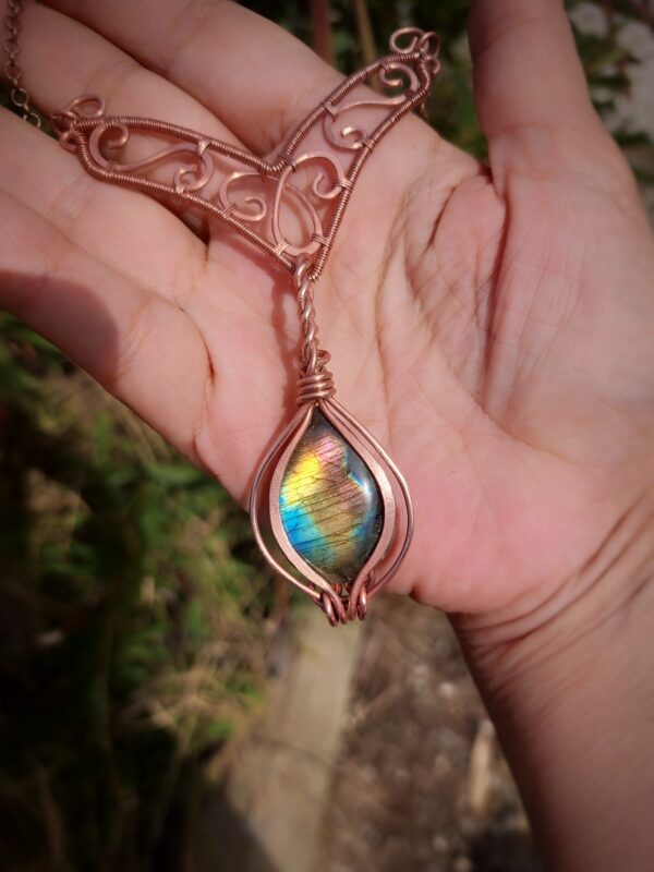 koperen ketting met labradoriet 2